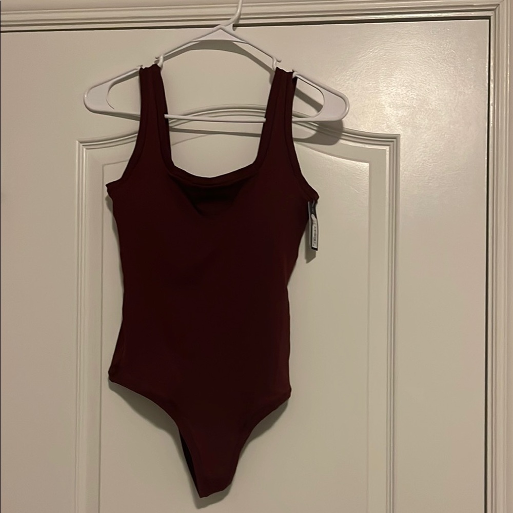 Gap Body Burgundy bodysuit size small and medium NWT